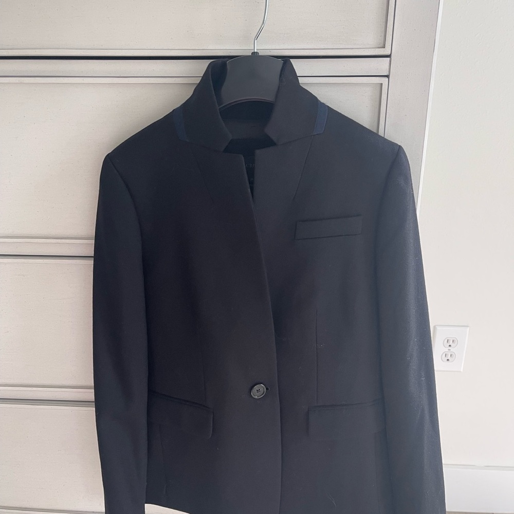 Black Blazer with Stand Collar